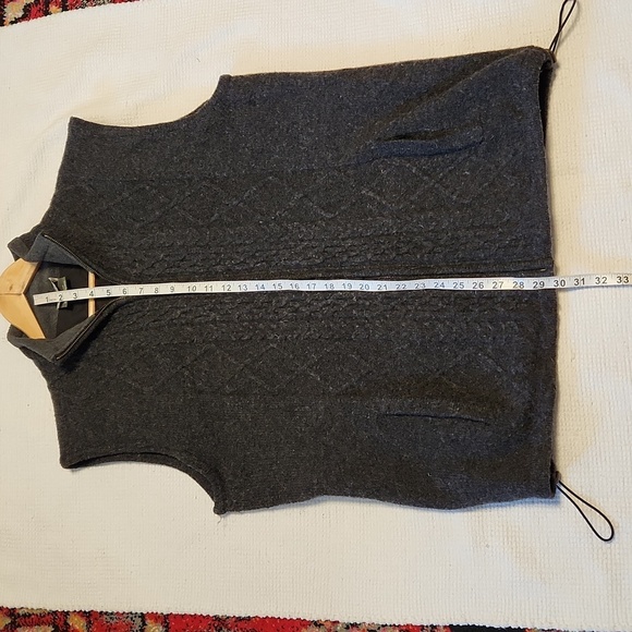 Carraig Donn Aran Irish wool  full zip sweater vest XXL gray - Picture 11 of 12